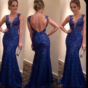 Black lace ball gown